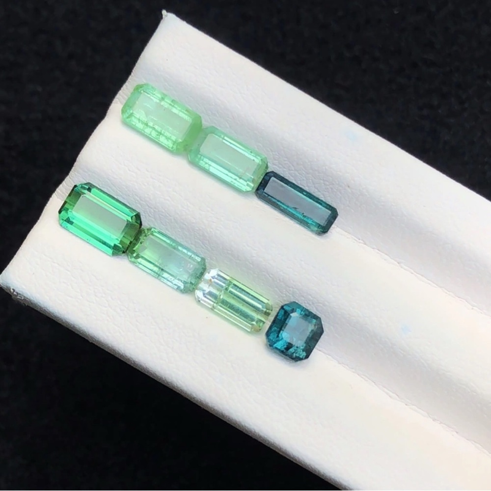 7.40 Carats Natural Mix Colors Transparent Tourmaline Gems Parcels